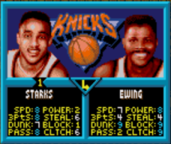 When leading, Ewing seems to lose his dunk ability